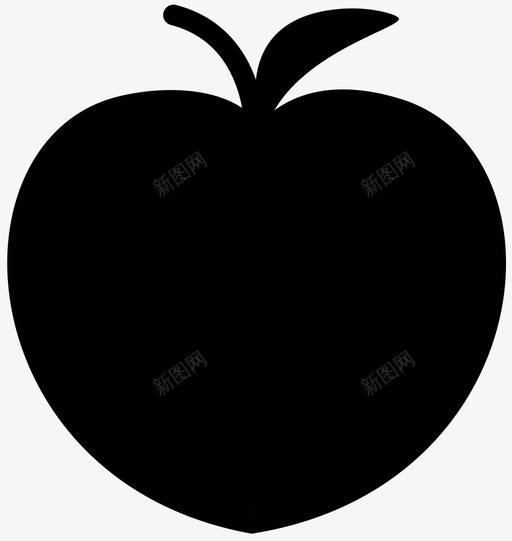 桃子水果多汁图标svg_新图网 https://ixintu.com 固体食品图标 多汁 有机 桃子 水果 油桃