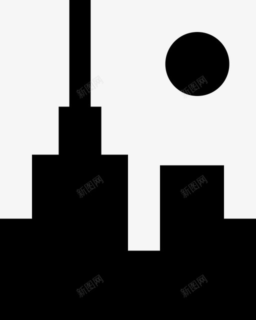 城市之夜建筑大都市图标svg_新图网 https://ixintu.com 城市之夜 大都市 建筑 摩天大楼 日常活动