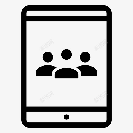 平板电话会议通信小组图标svg_新图网 https://ixintu.com 会议 小组 平板电话会议 电话营销 通信