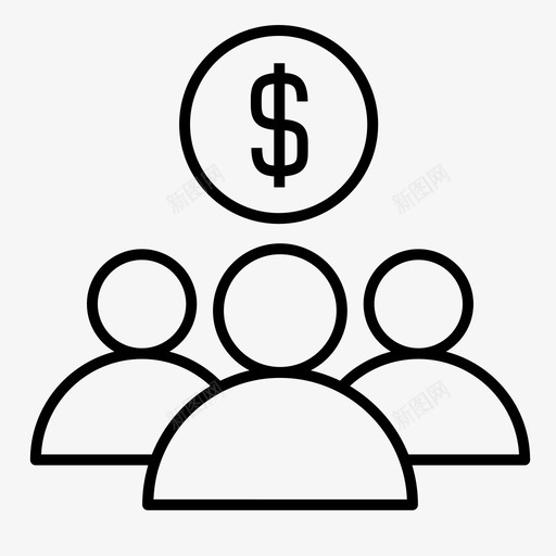 投资者集团投资资金图标svg_新图网 https://ixintu.com 付款人 富人 投资 投资者集团 资金