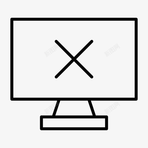 监视器删除取消交叉标记图标svg_新图网 https://ixintu.com 交叉标记 删除 取消 拒绝监视器 监视器删除 精简