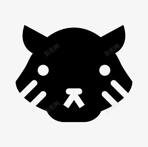 老虎动物豹子图标svg_新图网 https://ixintu.com 动物 动物填充图标集 捕食者 老虎 豹子 野生