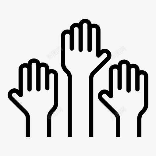 举手上课教育图标svg_新图网 https://ixintu.com 上课 举手 学校 小组课 提问 教育 理科线