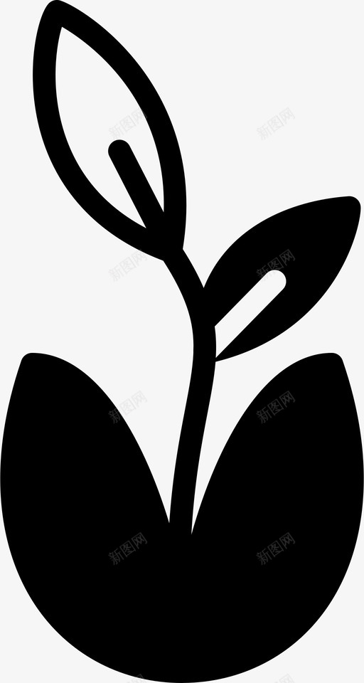 植物花花园图标svg_新图网 https://ixintu.com 土壤 室外 植物 漂亮的花园固体 花 花园