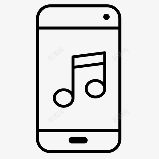 音乐手机音乐播放器图标svg_新图网 https://ixintu.com 备忘 手机 移动线路设置04 音乐 音乐播放器