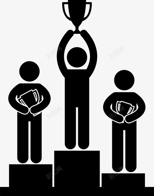 优胜者领奖台运动员冠军图标svg_新图网 https://ixintu.com 1号 优胜者领奖台 冠军 奖杯 排名 运动员