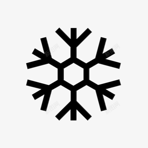 雪花圣诞节新年图标svg_新图网 https://ixintu.com 冬天 圣诞节 新年 雪花