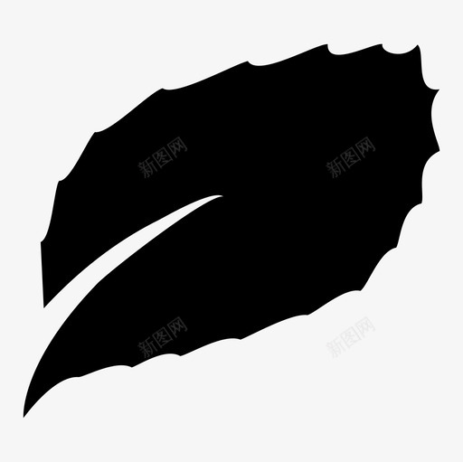 薄荷叶新鲜草本图标svg_新图网 https://ixintu.com 新鲜 自然 自然路径 草本 薄荷叶