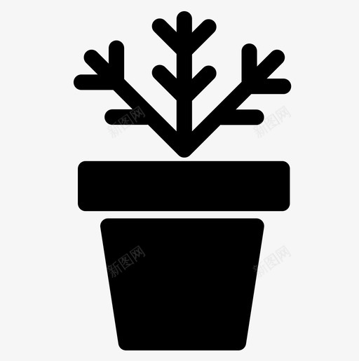 灌木花花园图标svg_新图网 https://ixintu.com 植物 灌木 花 花园 花盆