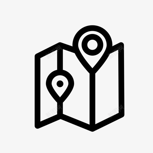 地图小册子位置导航图标svg_新图网 https://ixintu.com 位置 地图小册子 大头针 导航 小图标设置地图位置