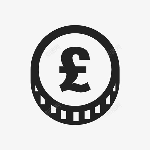 英镑硬币英国货币图标svg_新图网 https://ixintu.com 便士 英国 英镑硬币 货币