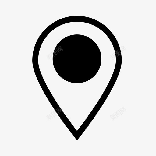 地图方向指示器图标svg_新图网 https://ixintu.com 位置 地图 地图针 地点 指示器 方向