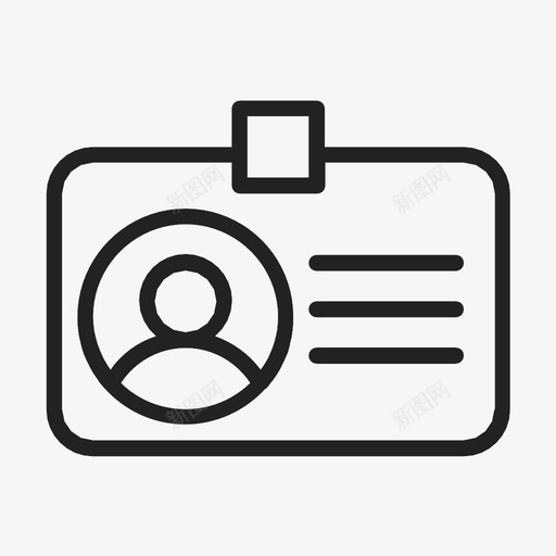 姓名标签证件身份证图标svg_新图网 https://ixintu.com 姓名标签 证件 身份证
