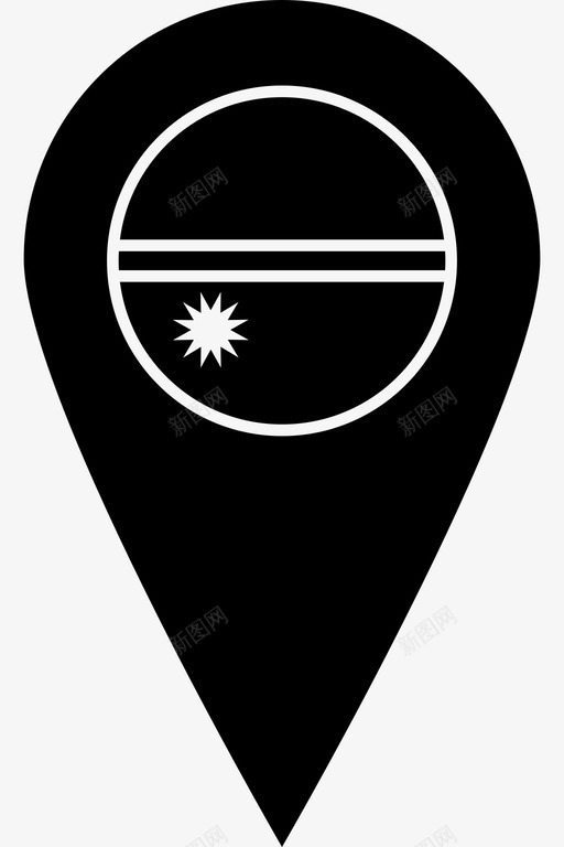 瑙鲁国家国旗图标svg_新图网 https://ixintu.com 世界国旗地图标记符号 国家 国旗 太平洋 瑙鲁