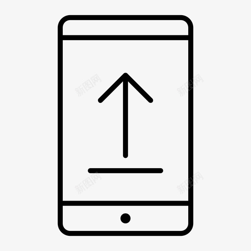 智能手机上载转到顶部向上滑动图标svg_新图网 https://ixintu.com 上载 上载下载 向上滑动 向上箭头 垂直方向 智能手机上载 转到顶部