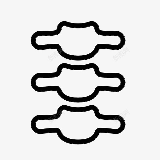 脊椎解剖学身体图标svg_新图网 https://ixintu.com 器官 脊椎 解剖学 身体