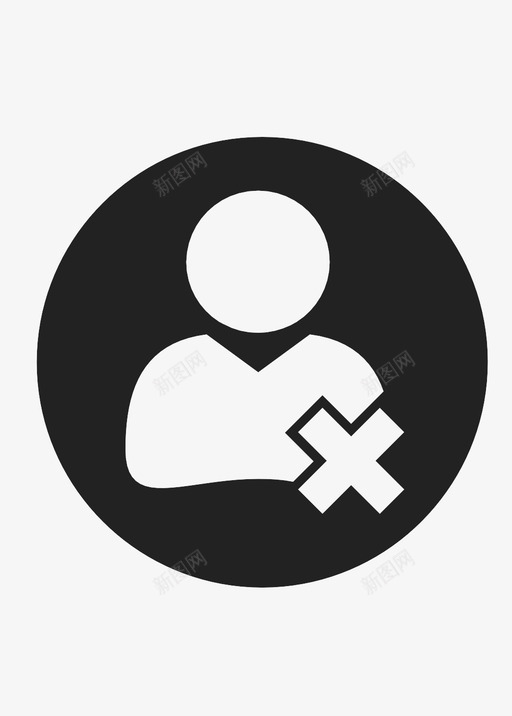 用户删除忽略messenger图标svg_新图网 https://ixintu.com messenger 取消好友 忽略 用户删除 社交媒体