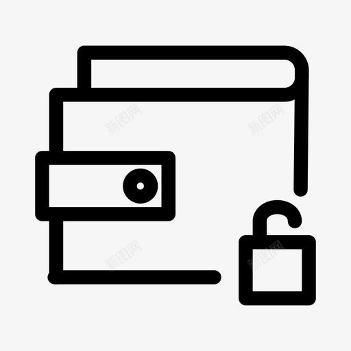 解锁钱包货币打开图标svg_新图网 https://ixintu.com 安全 打开 挂锁 解锁钱包 货币 钱包中等