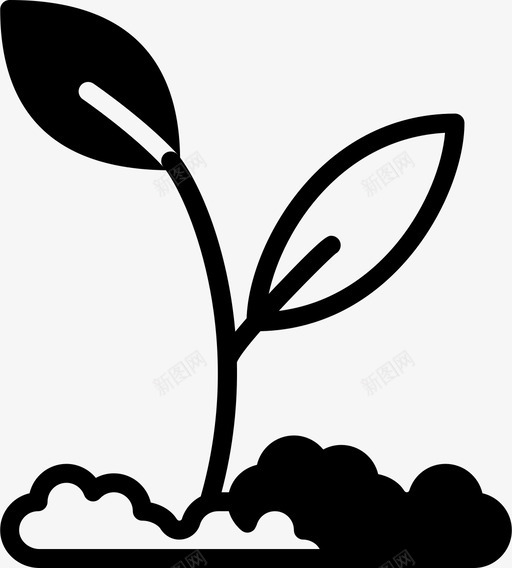 植物花花园图标svg_新图网 https://ixintu.com 土壤 室外 植物 漂亮的花园固体 花 花园