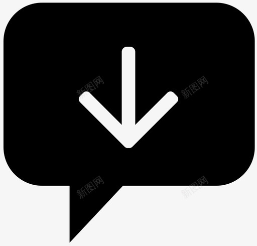 向下箭头气泡向下箭头南方图标svg_新图网 https://ixintu.com 南方 向下箭头 向下箭头气泡 语音气泡