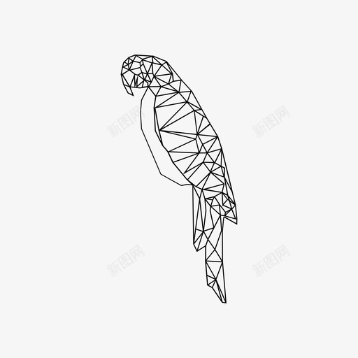 鹦鹉动物鸟图标svg_新图网 https://ixintu.com 动物 折纸 生命 野生 鸟 鹦鹉