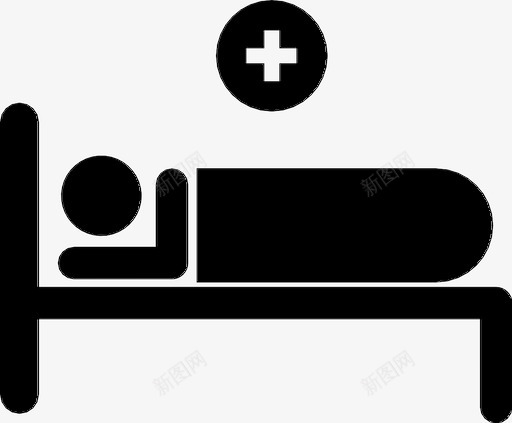 病床伤员图标svg_新图网 https://ixintu.com 伤员 病床