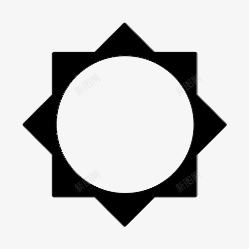 太阳几何炎热图标svg_新图网 https://ixintu.com 几何 天气 太阳 炎热 阳光