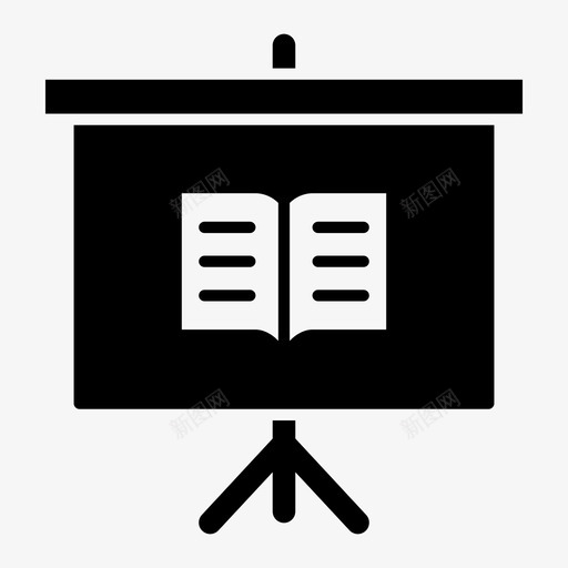 书籍投影屏幕大屏幕黑板图标svg_新图网 https://ixintu.com 书籍投影屏幕 大屏幕 屏幕投影仪 演示 讲解 讲解员 黑板