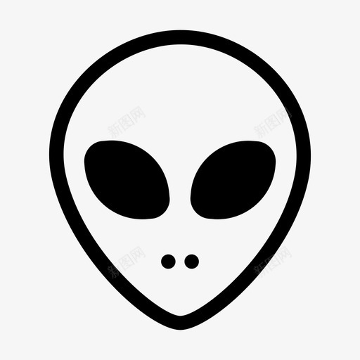 外星人格蕾守望者图标svg_新图网 https://ixintu.com 外星人 守望者 格蕾 灰色外星人