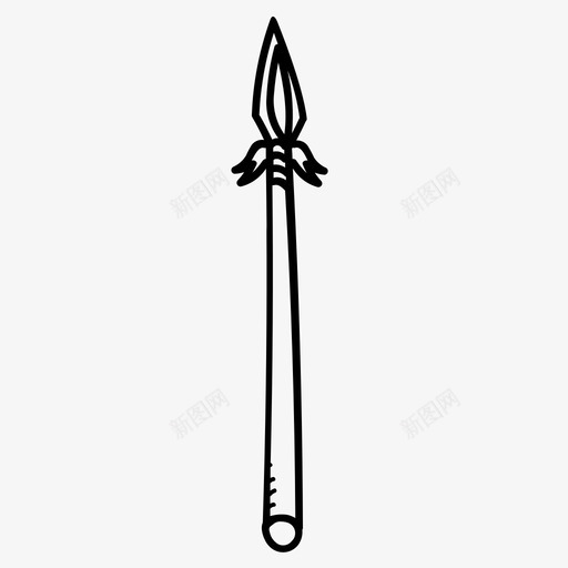 长矛武器手绘图标svg_新图网 https://ixintu.com 手绘 武器 长矛