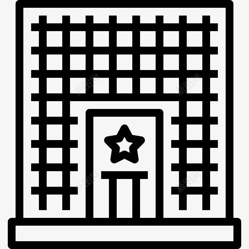 警察局大楼法律图标svg_新图网 https://ixintu.com 大楼 法律 犯罪和安全 监狱 警察局