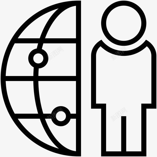 全球管理商人开发者图标svg_新图网 https://ixintu.com 人力资源图标集 全球管理 商人 地球仪 开发者 用户