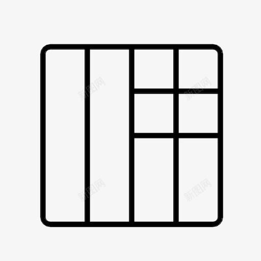 布局层线图标svg_新图网 https://ixintu.com 层 布局 矩形 线 腹板