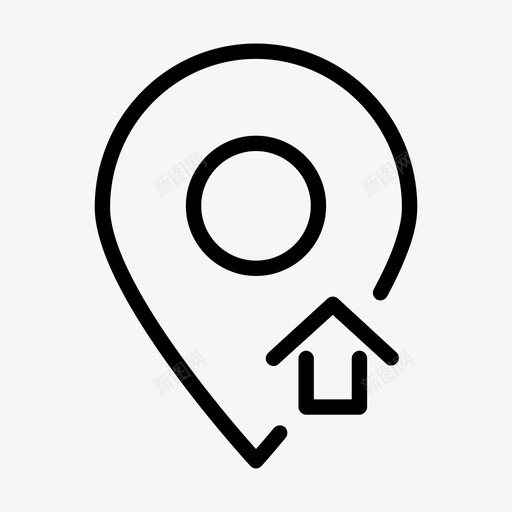 住址图钉图标svg_新图网 https://ixintu.com 住址 图钉