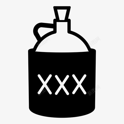 私酒壶酒烈酒图标svg_新图网 https://ixintu.com 烈酒 私酒壶 酒 饮料