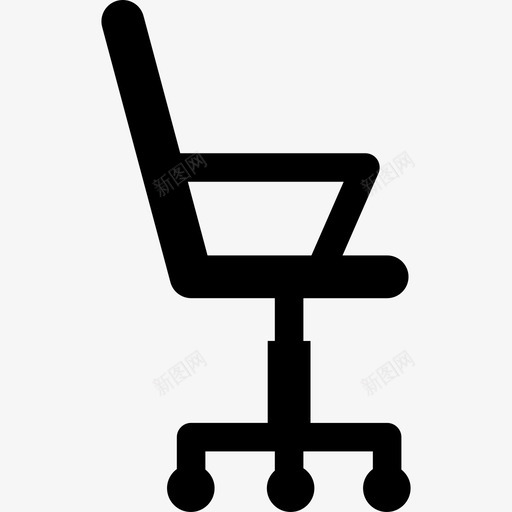 办公轮子从侧面看椅子轮廓工具和用具启动图标svg_新图网 https://ixintu.com 办公轮子从侧面看椅子轮廓 启动图标 工具和用具