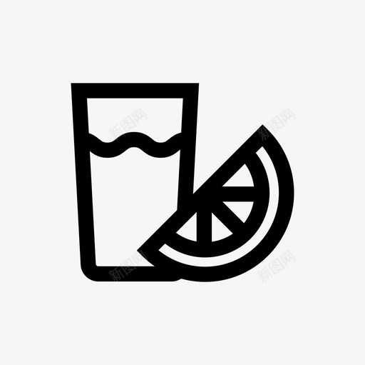 酸橙汁水果柠檬汁图标svg_新图网 https://ixintu.com 柠檬汁 水果 水果轮廓图标集 酸橙汁