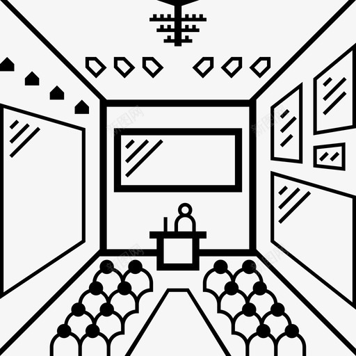展览艺术活动图标svg_新图网 https://ixintu.com 大型活动 展览 活动 演讲 画廊 艺术