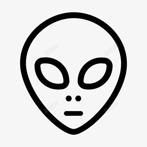 外星人格蕾守望者图标svg_新图网 https://ixintu.com 外星人 守望者 格蕾 灰色外星人