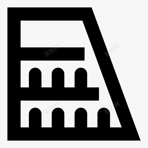 古罗马竞技场图标svg_新图网 https://ixintu.com 古罗马竞技场
