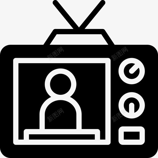 新闻主播传播媒体图标svg_新图网 https://ixintu.com 传播 史密顿新闻媒体固体 媒体 报纸 新闻主播