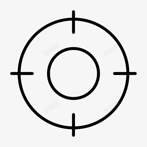 瞄准镜对焦射击图标svg_新图网 https://ixintu.com 对焦 射击 狙击镜头 用户界面好 瞄准 瞄准镜