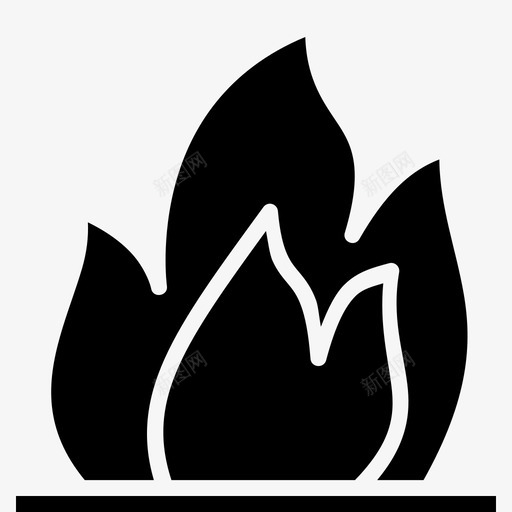 火焰能量火图标svg_新图网 https://ixintu.com 光 工业 工业固体 火 火焰 能量