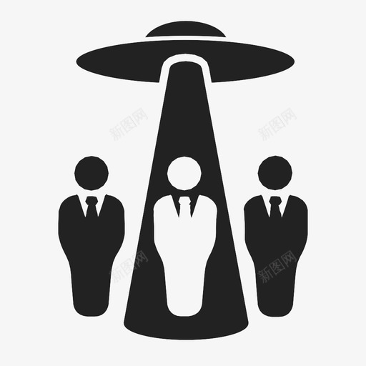 黑衣人绑架外星人图标svg_新图网 https://ixintu.com x档案 不明飞行物 外星人 绑架 阴谋 黑衣人