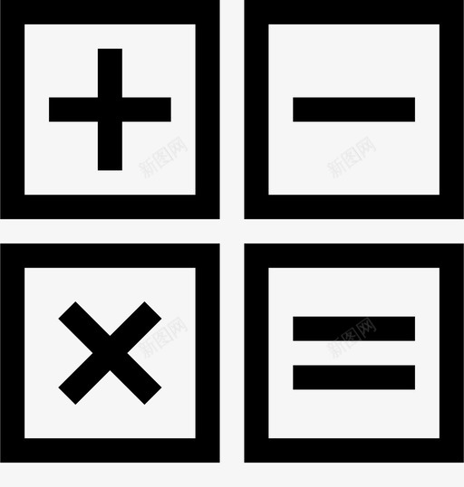 计算器计数数学图标svg_新图网 https://ixintu.com ios工具栏图标字形 数学 计数 计算器