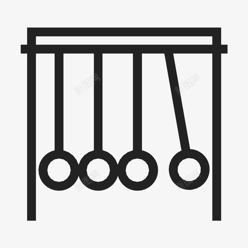 牛顿摇篮物理科学图标svg_新图网 https://ixintu.com 牛顿摇篮 物理 球体 科学