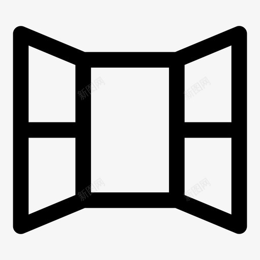 窗户房子的窗户风景图标svg_新图网 https://ixintu.com 房子的窗户 窗户 窗框 风景