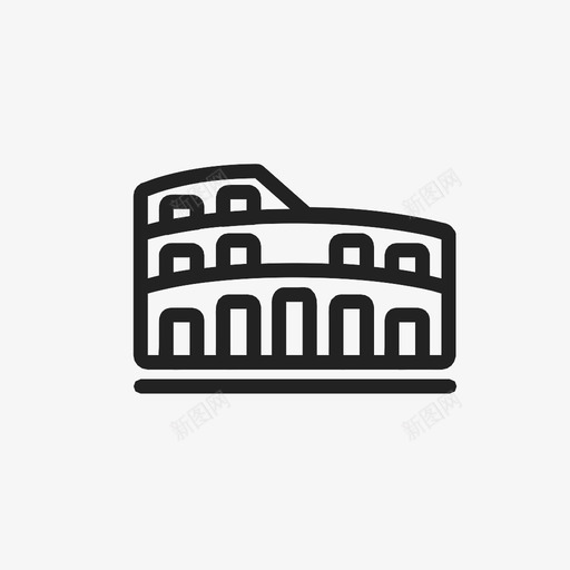 罗马斗兽场意大利旅游图标svg_新图网 https://ixintu.com 世界 意大利 旅游 罗马斗兽场