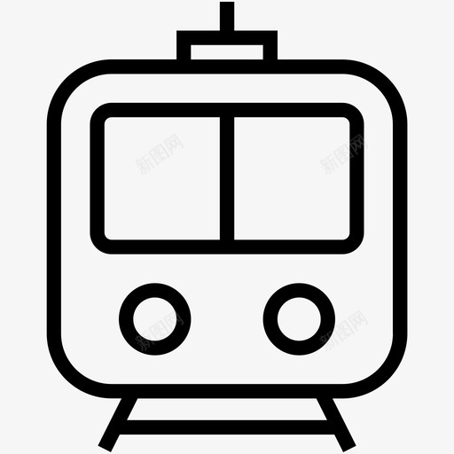 有轨电车机车地铁图标svg_新图网 https://ixintu.com 列车 地铁 有轨电车 机车 运输线路图标集