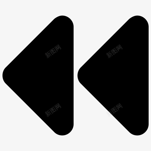 快退后退媒体按钮图标svg_新图网 https://ixintu.com 上一首曲目 后退 媒体按钮 媒体播放器 快退 快退按钮 用户界面图标集合
